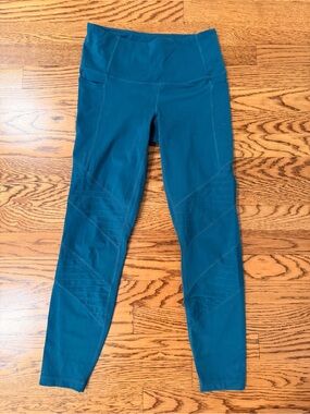 L.L. Bean Teal Moto Pocket 7/8 Leggings